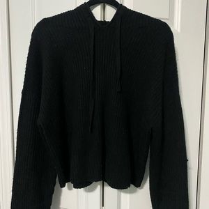 Women’s Black Hooded Sweater